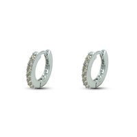 Orecchini Dilvdò Donna Hoop ring in Argento Zircone ORDLBCH